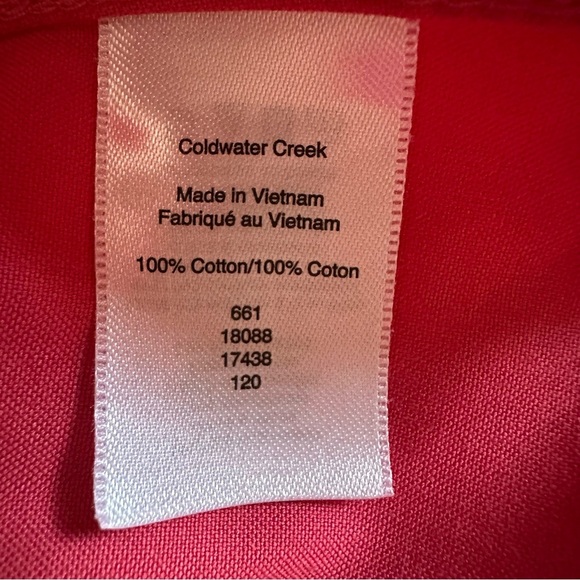 Coldwater Creek No Iron Button Up Long Sleeve Womens Top Sz 12P Career Preppy - Picture 7 of 8